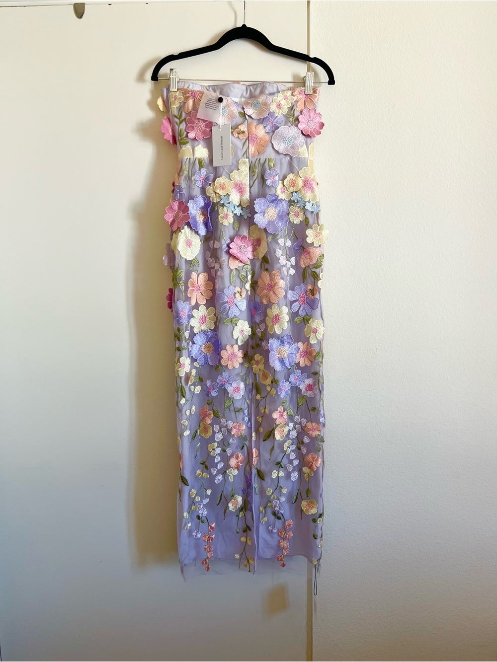 NWT! Lovers and Friends Poppin Gown in Lilac Spring Floral - Picture 6 of 6